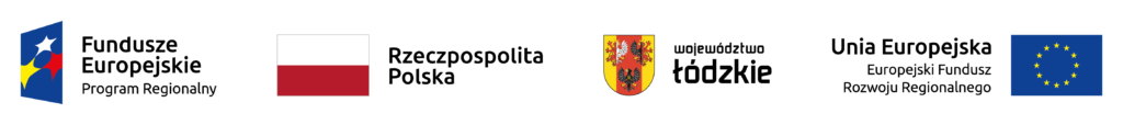 Fundusze Europejskie - Program Regionalny, Barwy Rzeczypospolitej Polskiej, Logo Województwa Łódzkiego, Unia Europejska - Europejski Fundusz Rozwoju Regionalnego